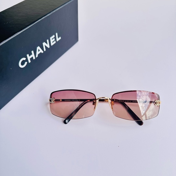 CHANEL VINTAGE SUNGLASSES crystal CC’s - Picture 3 of 16
